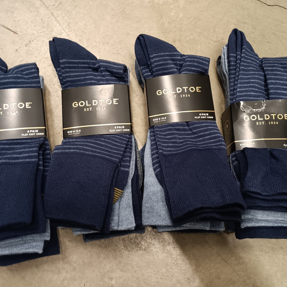 Gold Toe Men's Multicolor 16 pairs Socks Sz 6 - 12.5 New